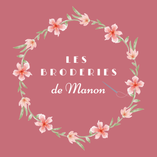 logo les broderies de manon tissus brodés à la main
