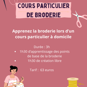 Cours particulier de broderie